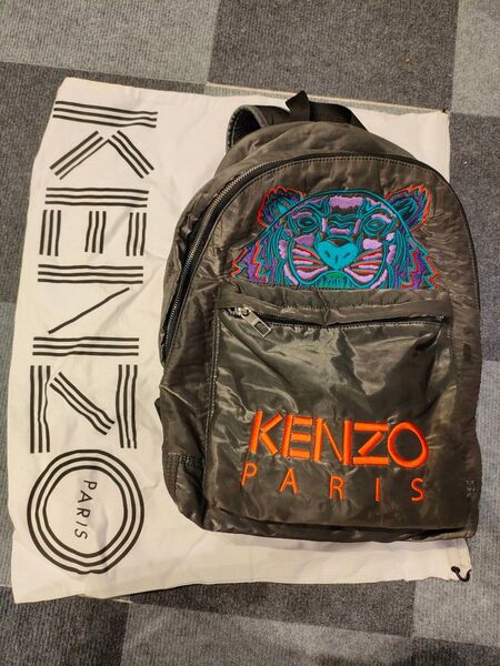KENZO タイガー バックパック リュック ブラック 保存袋あり