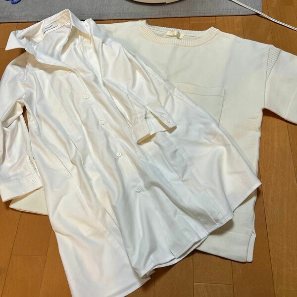 ジーナシス　七部丈シャツ120センチ&Tシャツ半袖フリーサイズ　セット