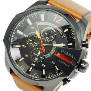  diesel DIESEL wristwatch DZ4343 men's mega chief MEGA CHIEF quarts chronograph black black 