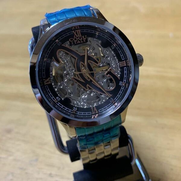 【新品・箱なし】COGU コグ 腕時計 自動巻き フルスケルトン 3007M -RG