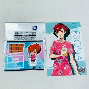 中古品 ペルソナ シリーズ25周年記念×極楽湯 P3 女主人公 アクリルスタンド ミニキャラver ポストカード セット