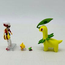 中古品 食玩 ポケットモンスター ポケモンスケールワールド ジョウト地方 コトネ&ベイリーフ&ネイティ&ムチュール_画像4