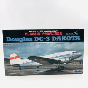 新品未組立 童友社 1/100 Douglas ダグラス DC-3 DAKOTA CLASSIC AIR クラシックエア スイス
