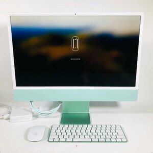 動作確認済み iMac Retina 4.5K 24インチ (Mid 2021) Apple M1 8コア/8コアGPU/8GB/SSD 256GB グリーン MGPH3J/A