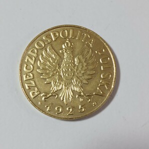 外国古銭 ポーランド 古銭 1925年 三月憲法記念 20ズウォティ 国章 鷲 クラウン 小型金貨 直径 約28mm 重量:約12.0gの画像4