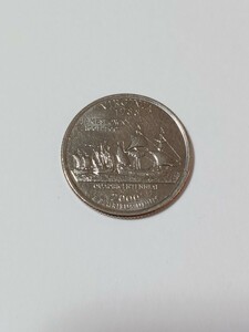 The 50 State Quarters(アメリカ合衆国50州25セント硬貨 2000年発行)　バージニア州(1788年設立)