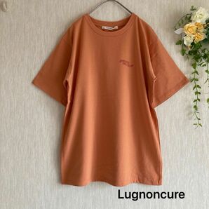 Lugnoncure レタープリントTシャツ　ルノンキュール（オレンジ）