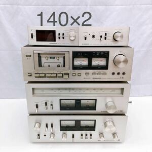 5AA003 1円～ PIONEER/パイオニア SA-7800Ⅱ TX-7600Ⅱ CT-405 プリメイアンプ カセットデッキ チューナー 3台セット　通電OK 