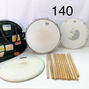 4AC125 AYOTTE エイヨット スネア ドラム 打楽器 バチ ソフトケース付き 中古 現状品　長期保管の為劣化あり