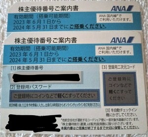 ANA株主優待券１枚　全日空　番号通知