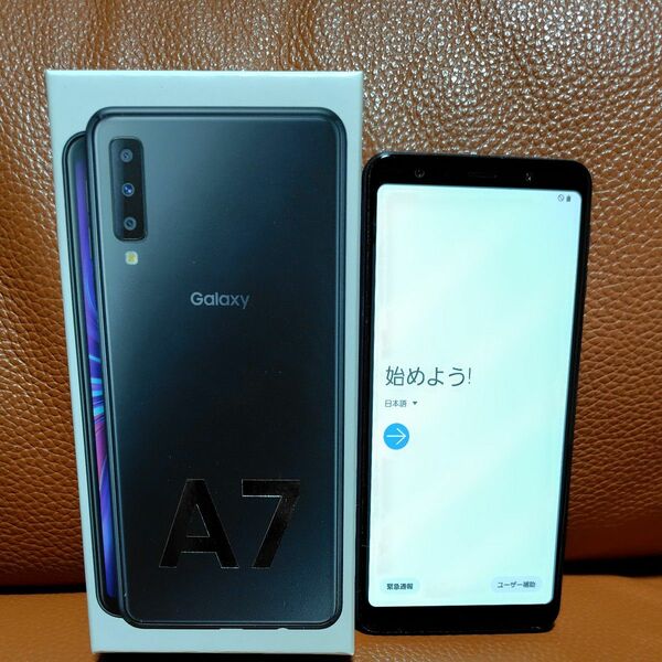 中古　Gala Galaxy A7 ブラック 楽天モバイル