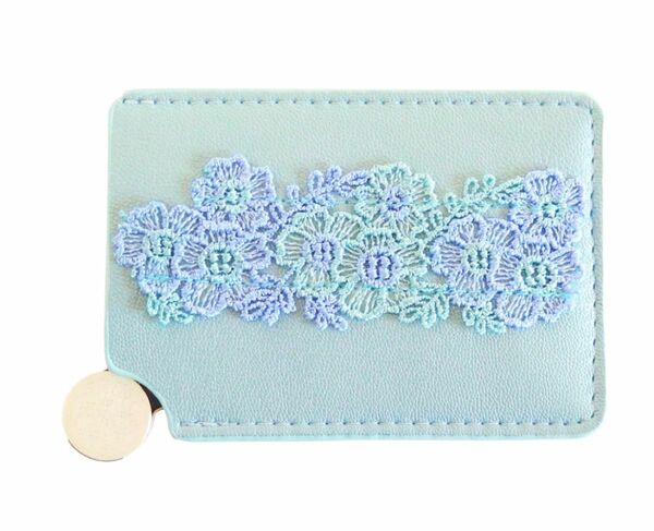 近沢レース　ネモフィラ　ステンレス　カード　ミラー　ブルー　完売品