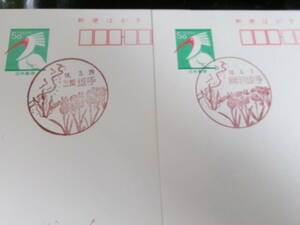 *toki postcard . day the first day scenery seal three-ply slope hand H14.3.29~4.1