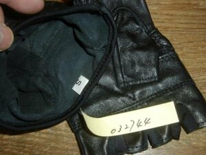  leather finger less glove BK-S 032744