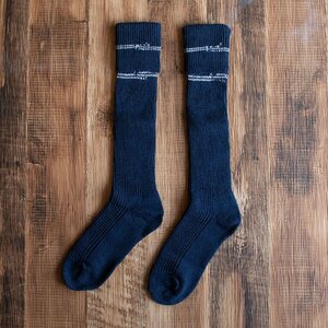  Чехия шерсть носки голубой белый линия 27cm