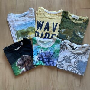 サイズ100 Tシャツ5枚　ノースリーブ1枚　6枚セット 半袖 Tシャツ キッズ ２つはほぼ新品　子供服　kids キッズ　夏