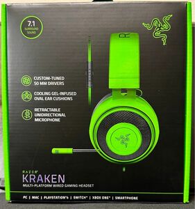 Razer KRAKEN ゲーミングヘッドセット グリーン レイザー クラーケン　ヘッドフォン