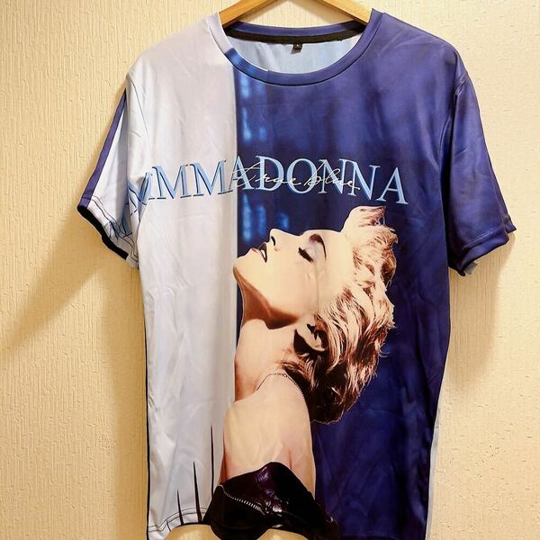 新品★True Blue★Madonna★Tシャツ★ユニセックス★L半袖Tシャツ バンドTシャツ 