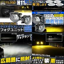 ◆ピカキュウ H11型 クリアガラスレンズ フォグランプユニット 高配光 明るく LED HID スズキ/ニッサン 純正交換 スイフト ZC31S等_画像8