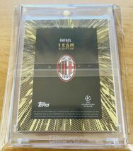 Rafael Leao AC Milan Logo Patch 1/1 Topps Gold UEFA Club Competitions match-worn 試合着用済み_画像4