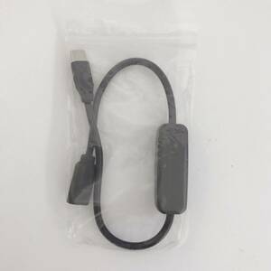 【未使用品】USBケーブル オン/オフスイッチ付き USB タイプCオス-メス 延長コード LEDデスクランプ LEDストリップ用 ブラック 35cm