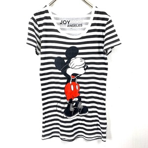 JOYRICH×DISNEY コラボ ボーダー Tシャツ Mサイズ ミッキー ジョイリッチ ディズニー ブラック ホワイト 黒 白 半袖 カットソー