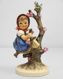 832▽Goebel/ゲーベル フンメル人形 フィギュリン Apple tree girl 144/1 西ドイツ製 高さ：約15cm ヴィンテージ