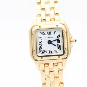 [ present goods ] Cartier bread tail Mini yellow gold wristwatch lady's pure gold 