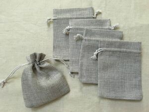 ④ flax manner . pouch * silver *5 pieces set * free shipping Point ..