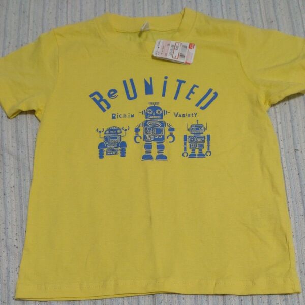 新品 Tシャツ 黄色 ロボット 120