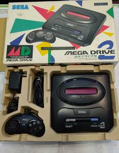 #2254 【開封品】セガ SEGA メガドライブ2 MEGA DRIVE2 本体セット 箱付 説明書なし テレビゲーム【動作未確認】