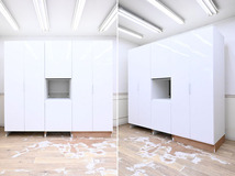GQ17 モデルルーム展示品 サンワカンパニー キッチンボード カップボード 食器棚 大型収納 大容量_画像7