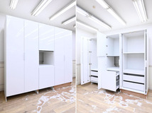 GQ17 モデルルーム展示品 サンワカンパニー キッチンボード カップボード 食器棚 大型収納 大容量_画像8