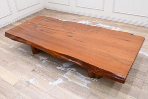 Q033 美品 大型 極上木目 屋久杉 一枚板 総無垢 座卓 座敷机 ローテーブル リビングテーブル 良質木目