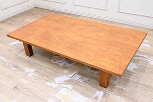 Q123 rare shop . Japanese cedar finest quality wood grain low table low table seat . desk living table runner table 