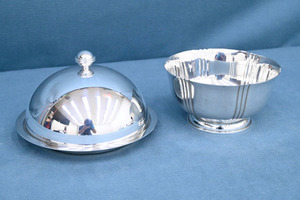 KQ15 Chris to full plate dish plate /ma pin &uep company silver made cup soup so-sa ball in photograph set 