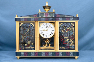 NP38 не использовался товары долгосрочного хранения Япония изобразительное искусство часы автоматический zen мой тип класть часы настольные часы 14 день часы N Mark коллекция произведение искусства украшение предмет 