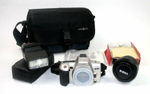 [通電OK] MINOLTA α-360si フィルム一眼レフカメラ （AF-MFズームレンズ＋プログラムフラッシュ＋クリーナーセット付き） ミノルタ