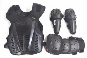 [4 point set ] KOMINE Komine chest guard elbow guard Neo Knee Thin Guard * right only SK-600 610 627 protector black free ba