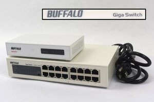 [通電OK] BUFFALO バッファロー ギガスイッチ LSW4-GT-16NSR ５ポート スイッチングハブ付 計21ポート