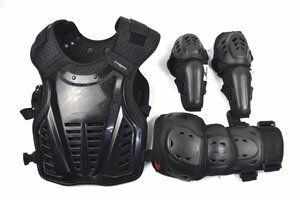 [4 point set ] KOMINE Komine chest guard elbow guard Neo Knee Thin Guard * right only SK-600 610 627 protector black free ba