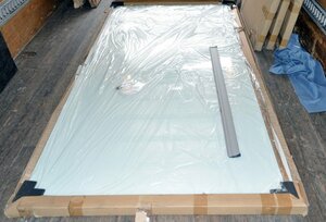 [未使用品] Amazonベーシック ガラス製ホワイトボード 磁気あり ホワイトボード 約2.4m×1.2m インテリア [直接引取限定 福島県須賀川市]