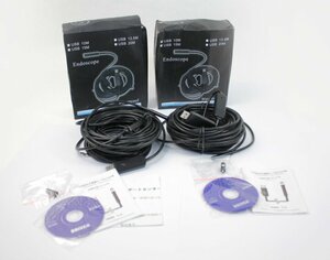 [通電OK 2つセット] THANKO サンコー USB防水内視鏡ケーブル7mm径15m Waterproof USB Endoscope WPMITB15 LEDライト付き スコープ カメラ