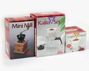 [3 позиций комплект ] Carita Kalita кофе coffee Mini Mill mini mill D комплект дриппер карниз 102-DL 101D AS полимер ручное управление retro 