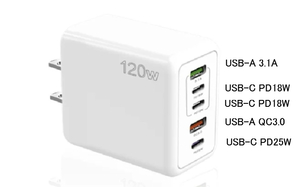 [ новый товар ]5 порт зарядное устройство 120W USB Type C 3.Type A 2.QC3.0 соответствует 