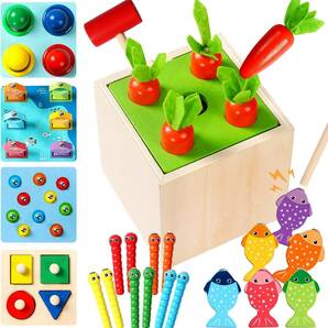 おもちゃ モンテッソーリ 知育玩具 5-in-1 おもちゃ 収納 魚釣り おもちゃ やりたい放題 おもちゃ 2 3 4 5 6歳 女の子 男の子 プレゼント