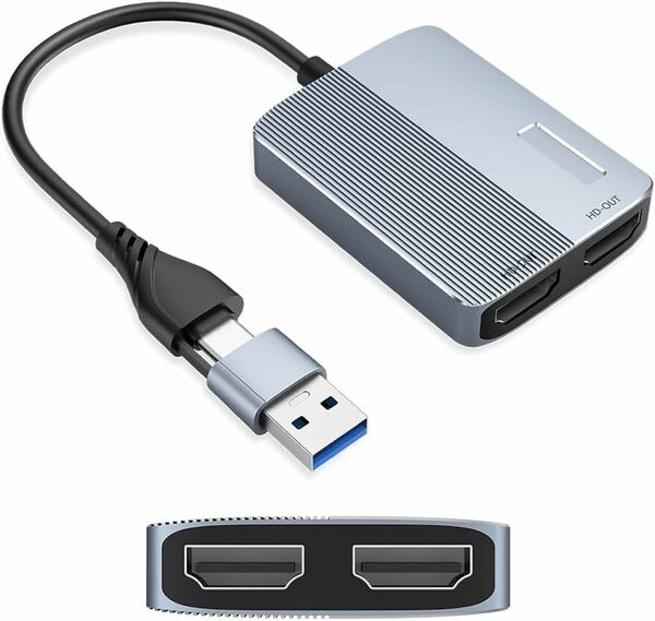 USB Type C HDMI変換アダプタ USB/Type C to HDMI ケーブル 小型軽量