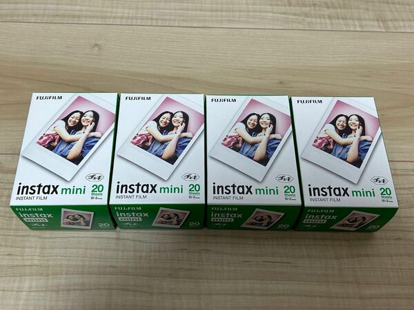 【新品未使用・匿名配送】チェキ フィルム instax mini 20シート×4箱 80枚 富士フイルム インスタックスミニ