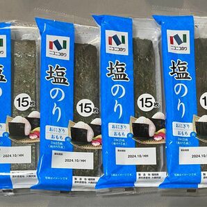 ニコニコのり 塩のり 3切15枚 4袋 