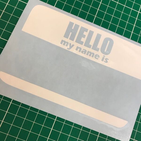 HELLO my name is カッティングステッカー
